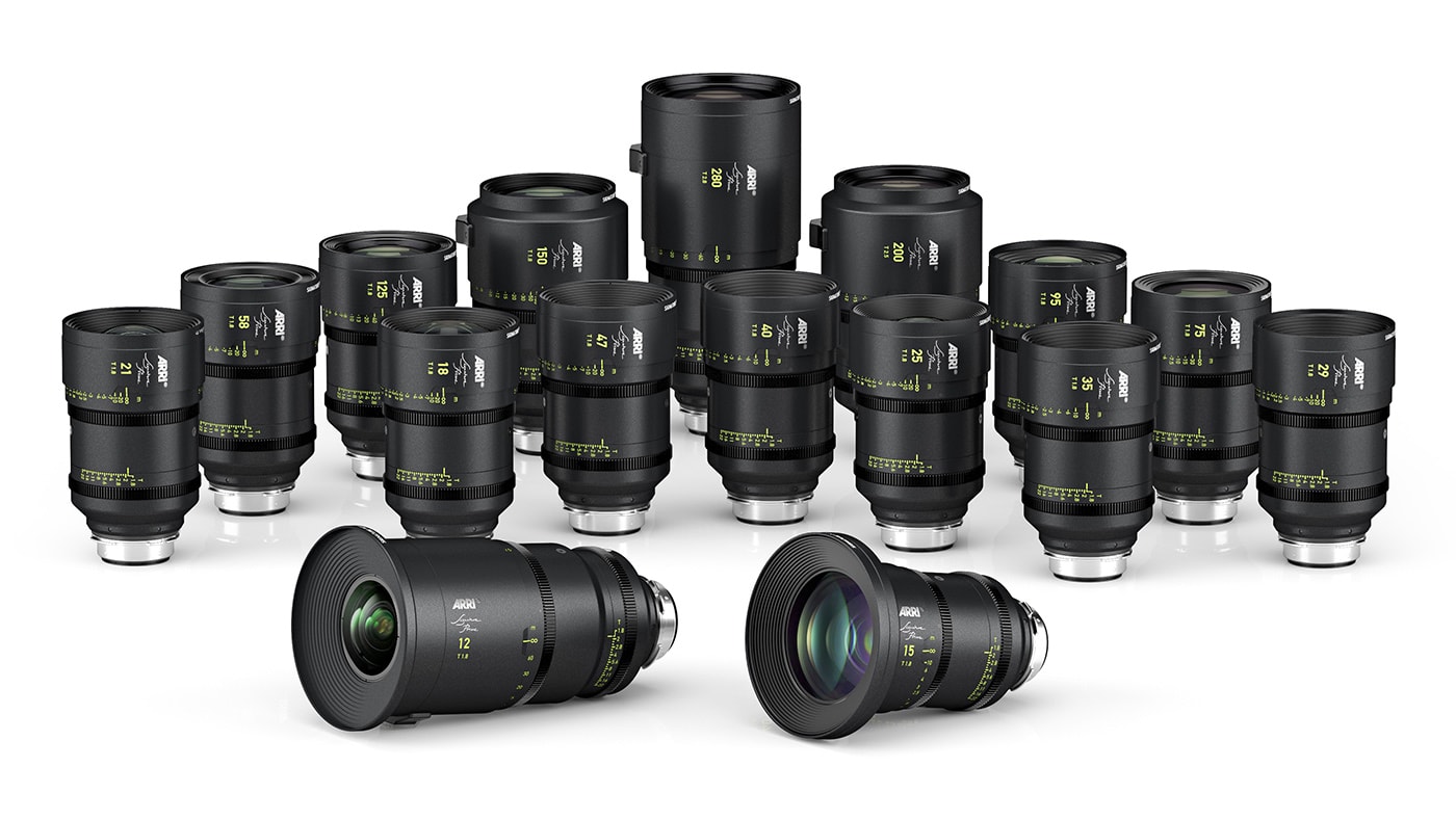 16 large-format ARRI Signature Prime lenses